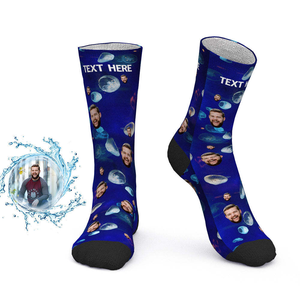 Benutzerdefinierte Gesicht Socken Qualle Foto - 