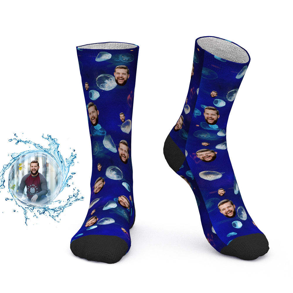 Benutzerdefinierte Gesicht Socken Qualle Foto - 