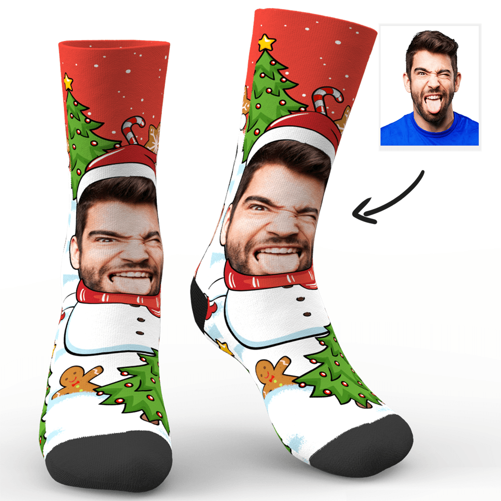 Weihnachts Socken Weihnachtsgeschenk Foto Socken Personalisiert Gesicht Socken