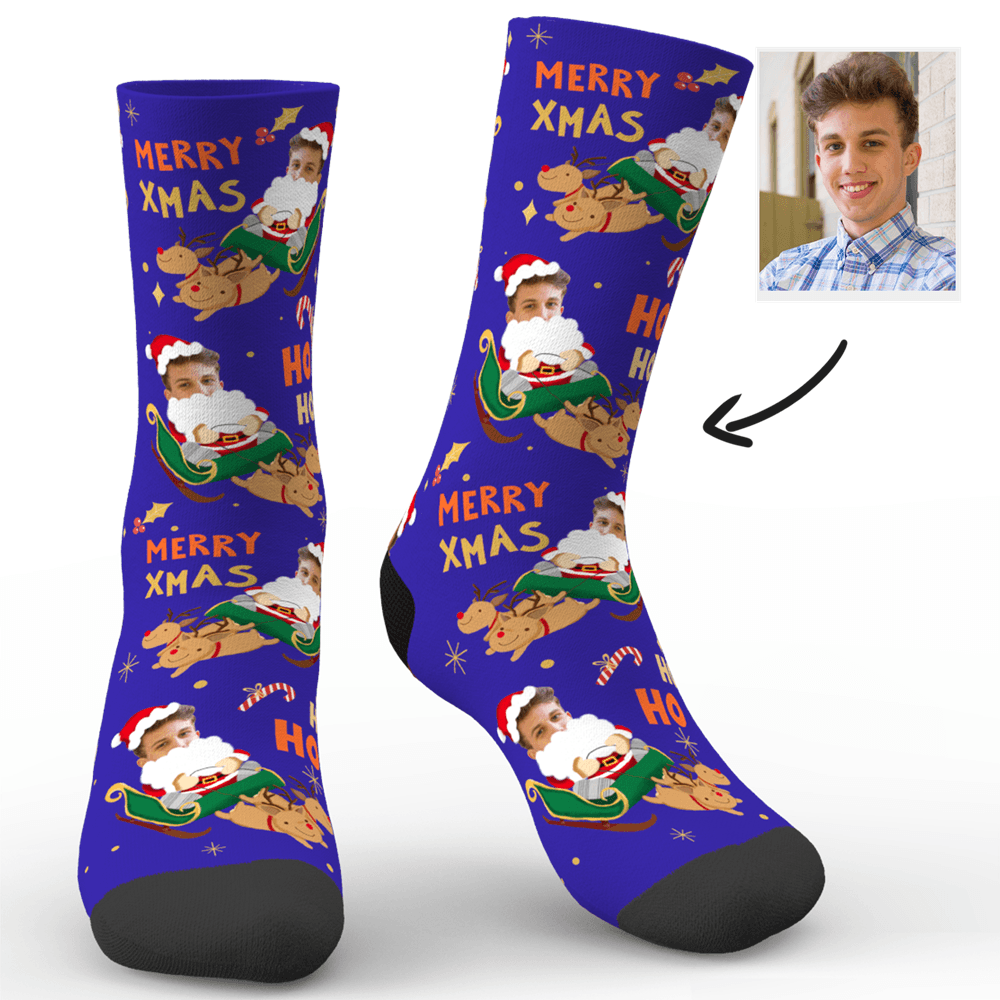 Weihnachts Socken Weihnachtsgeschenk Foto Socken Personalisiert Gesicht Socken