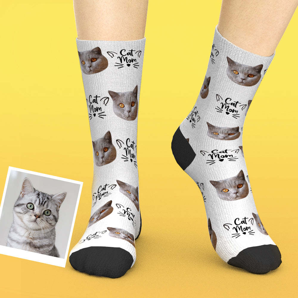 Benutzerdefinierte Foto Socken Mit Foto Personalisierte Neuheit Socken Katze Mama