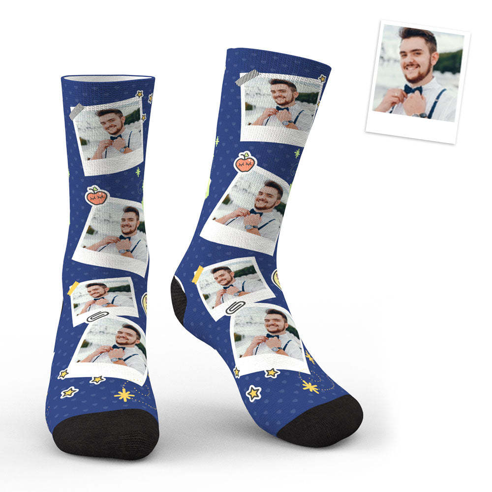 3d-vorschau Personalisierte Haftnotizen Benutzerdefinierte Foto-socken - 