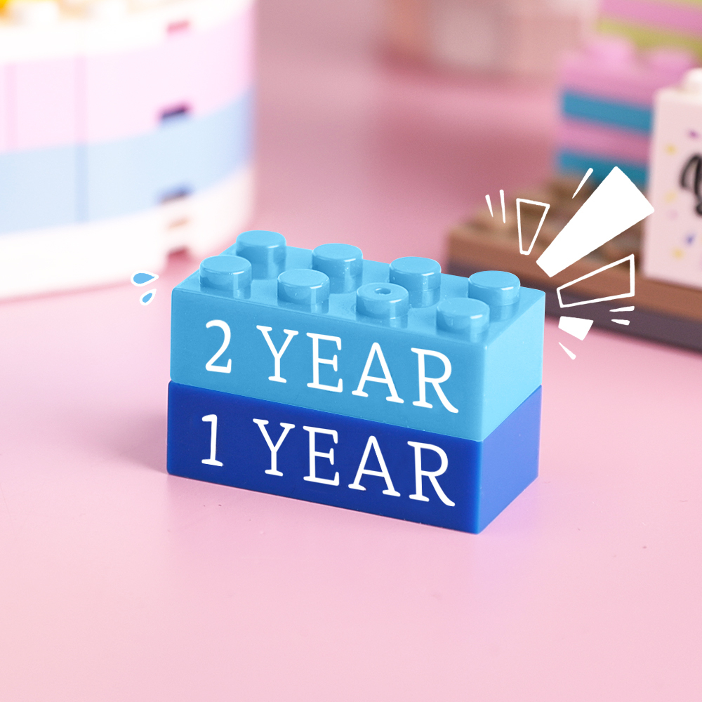 Bausteingeschenke Benutzerdefinierter Text Induktionsgeschenk Firmenalter Bausteine ​​mehrfarbige Bausteingeschenke In Unterschiedlicher Größe - FotoSocken