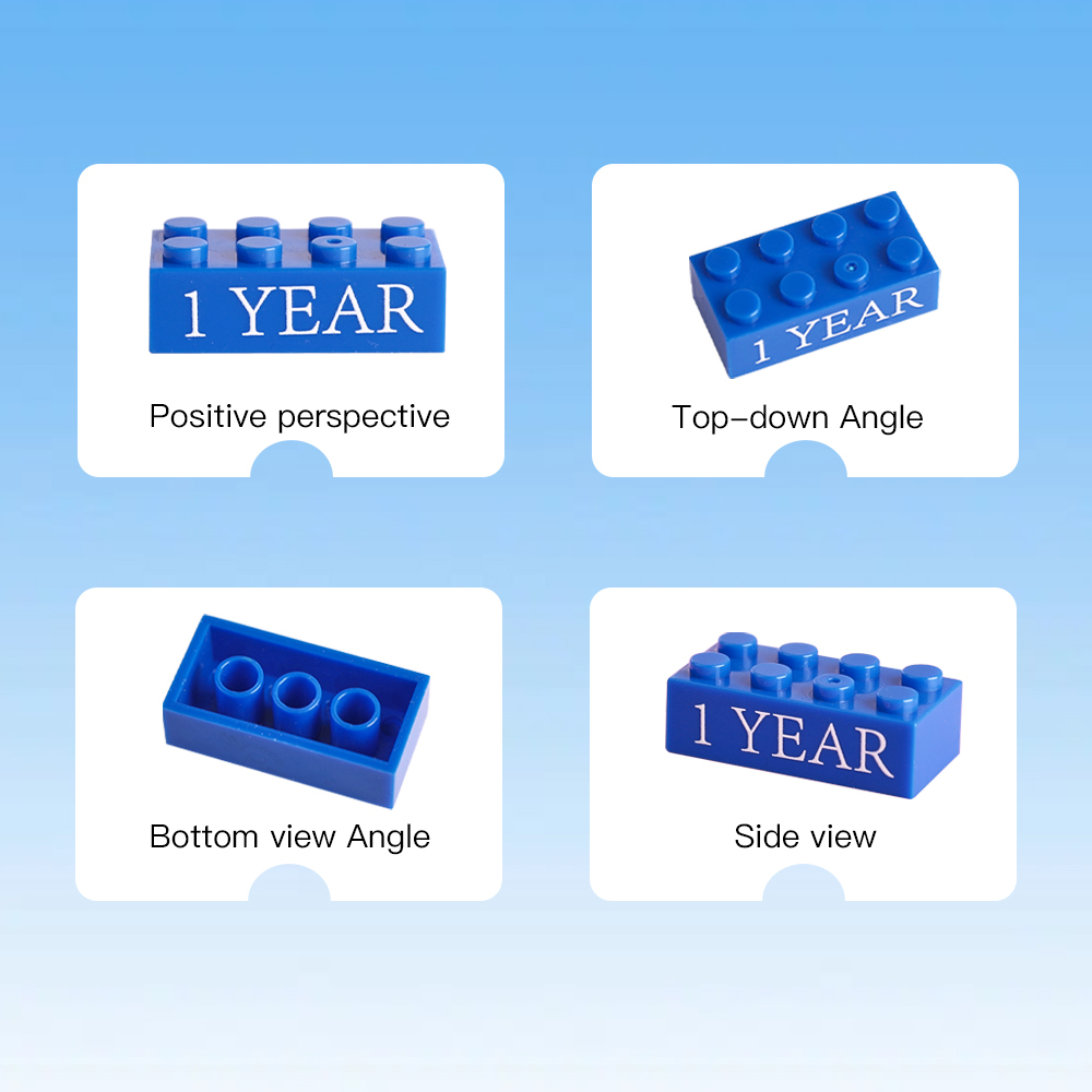 Bausteingeschenke Benutzerdefinierter Text Induktionsgeschenk Firmenalter Bausteine ​​mehrfarbige Bausteingeschenke In Unterschiedlicher Größe - FotoSocken