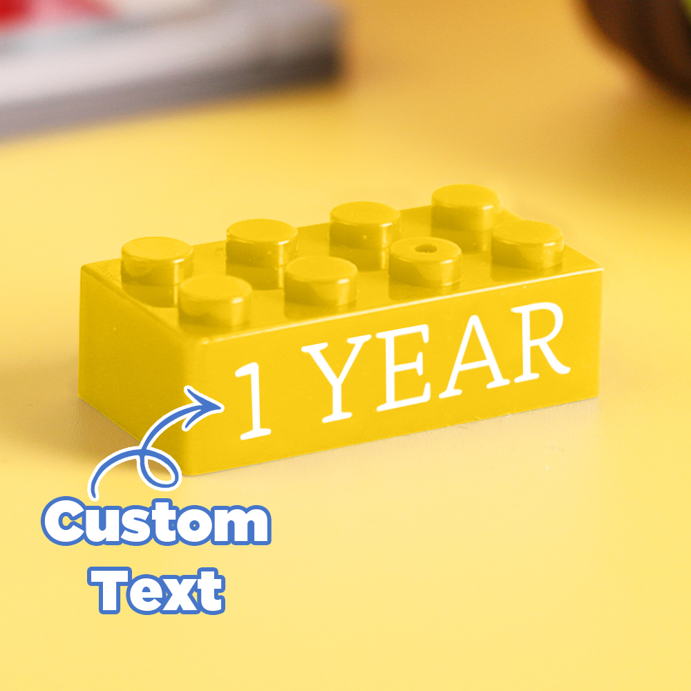 Bausteingeschenke Benutzerdefinierter Text Induktionsgeschenk Firmenalter Bausteine ​​mehrfarbige Bausteingeschenke In Unterschiedlicher Größe - FotoSocken