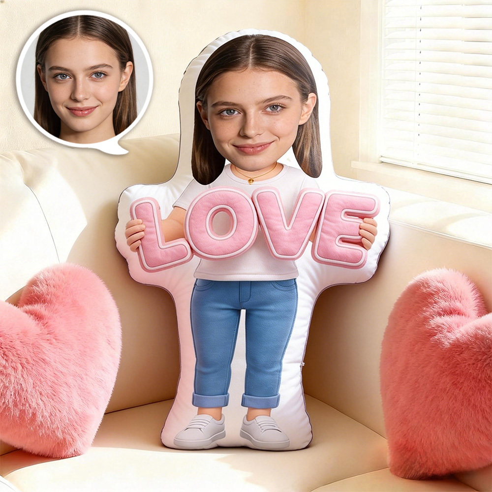 Personalisiertes Paar-gesichtskissen Mit Foto, Beste Freundin-mini-kissen, Mini-puppe Im Anime-stil, Valentinstagsgeschenk - FotoSocken