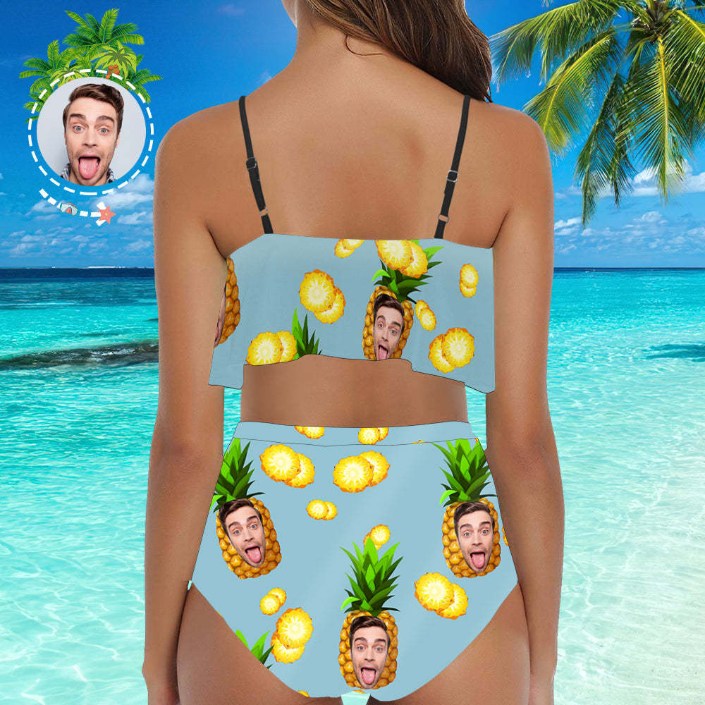 Passende Badeanzüge Für Paare Mit Individuellem Gesicht, Ananas-pärchen-badebekleidung, Geschenk Für Verliebte -