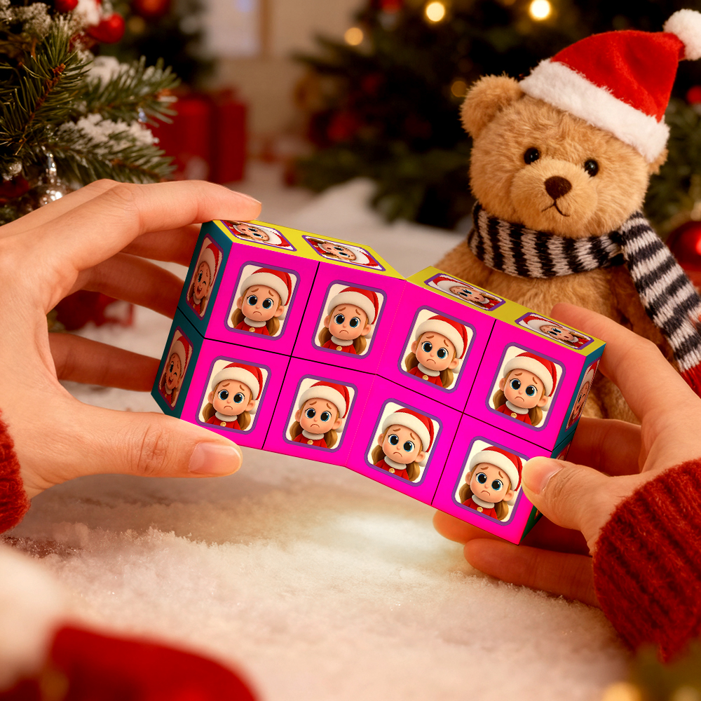 Personalisierter Foto-rubic's Cube Infinity Fotowürfel, Faltbarer Fotowürfel Für Paare, Geschenkideen Zu Weihnachten