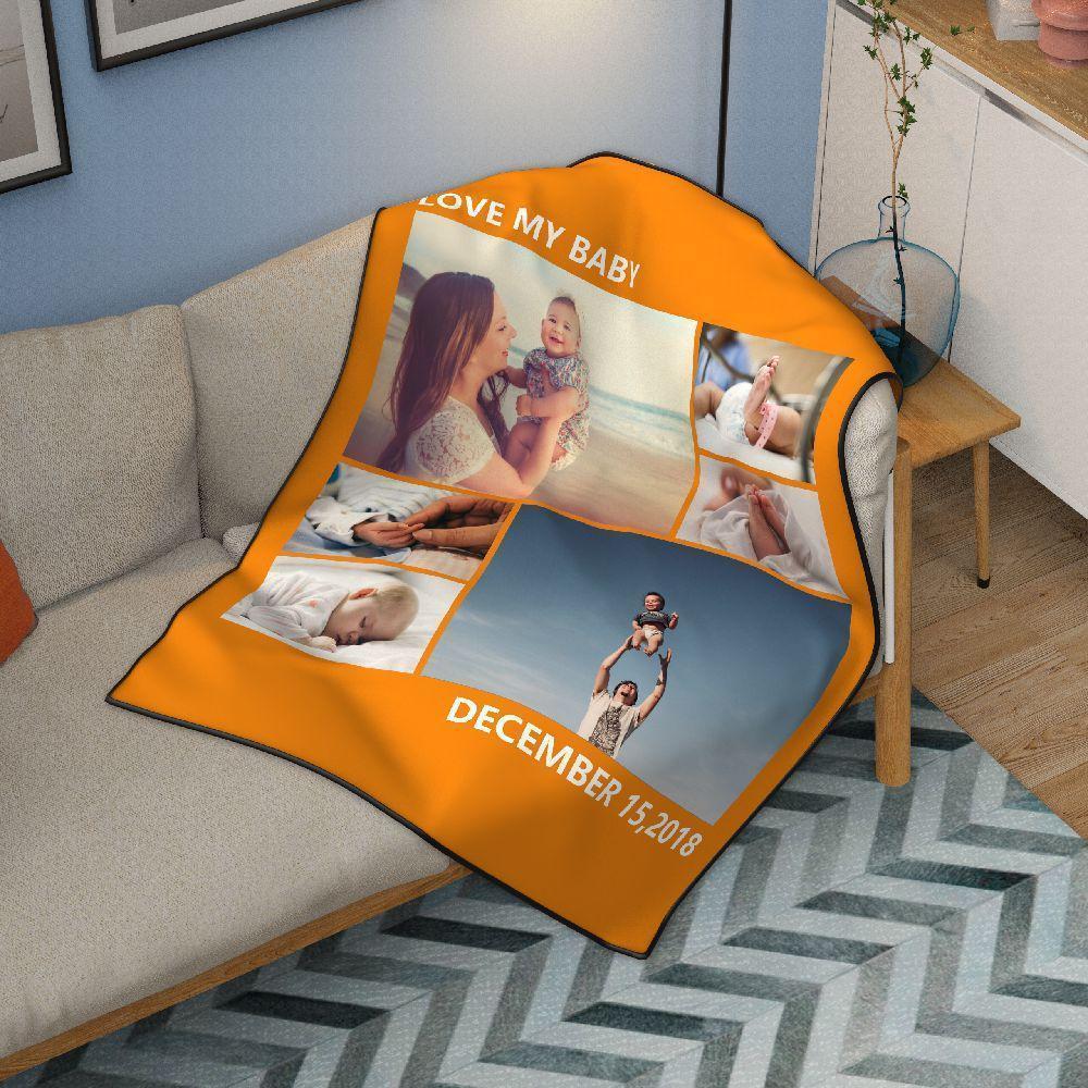 Personalisierte Schöne Haustiere Mit 6 Fotos Benutzerdefinierte Fleecedecke