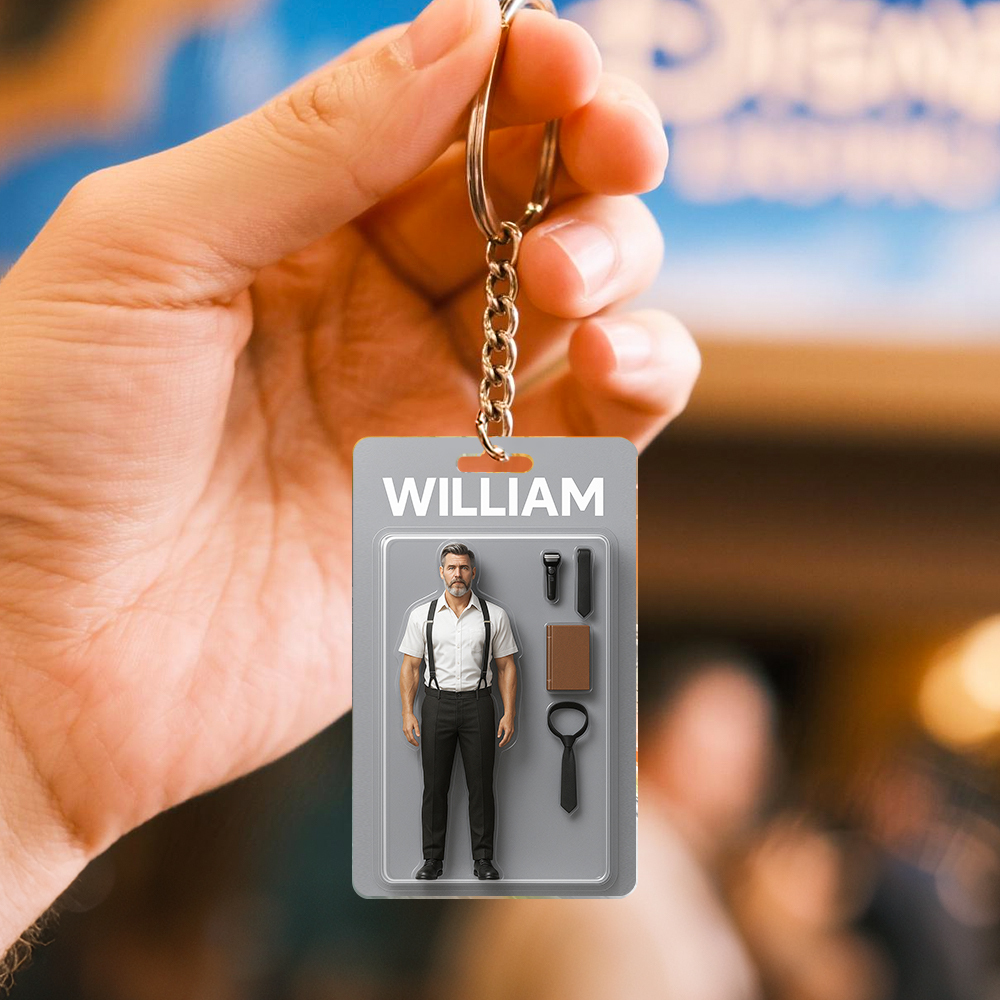 Vollständig Anpassbare Actionfigurenpackung, Verpackung Im Spielzeugbox-stil, Kunstgeschenk, Personalisierter 2d-druck, Acryl-schlüsselanhänger, Geschenk Für Ihn