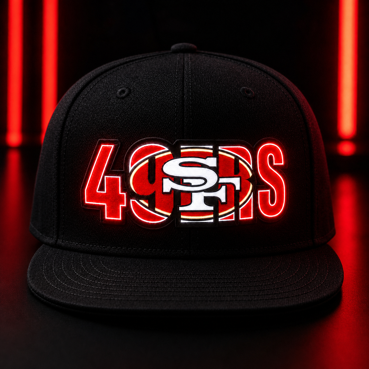 Fußball-Fan-Snapback-Kappe Mit Hellblauer LED-Beleuchtung - FotoSocken