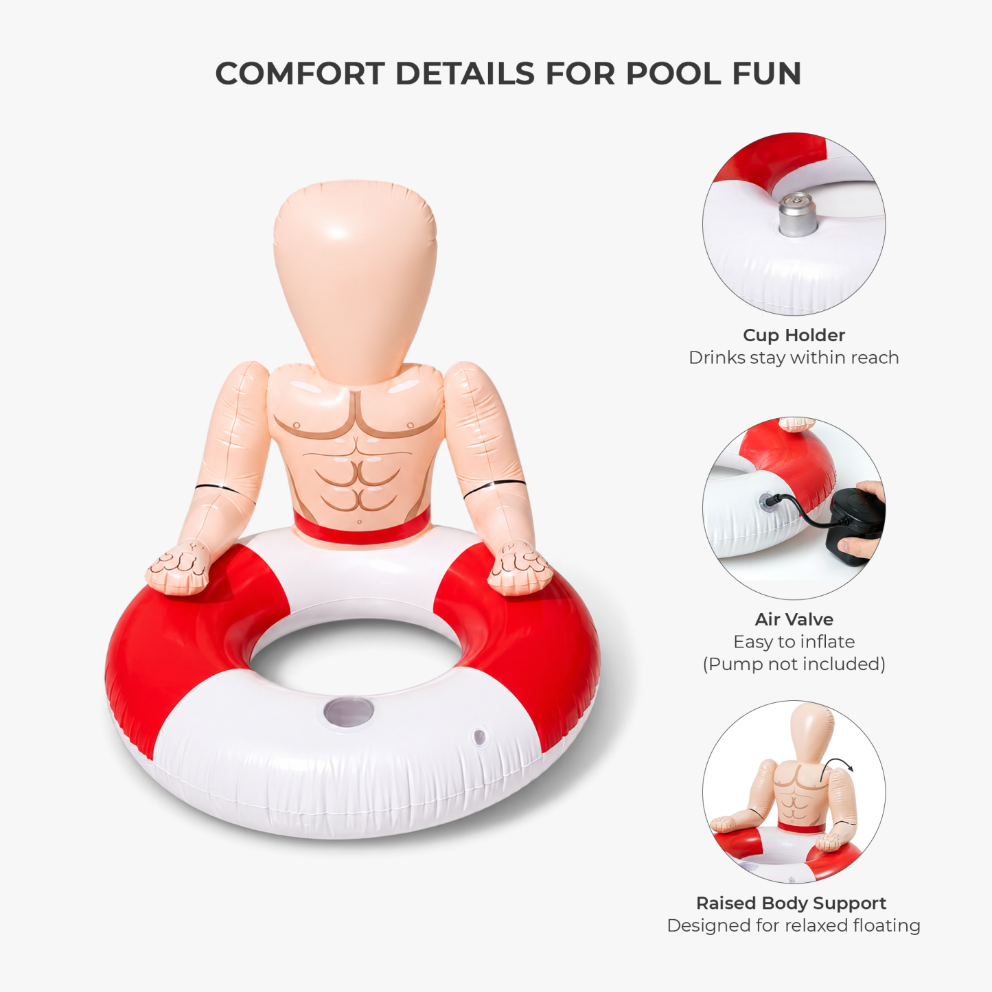Pool-Schwimmring Mit Gesichtsfoto – Personalisierte Sommergeschenke Für Freunde - FotoSocken