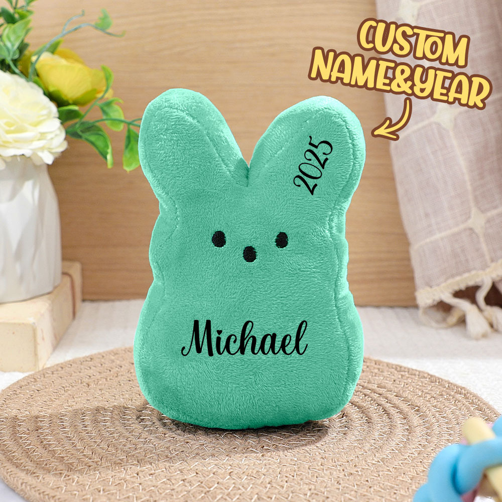 Osterhase Plüschtier, Personalisierte Peeps Hasen, Mini Peeps Plüschpuppe, Osterkorb, Baby Ostergeschenk, Plüschhase, Custom Peeps Hase - FotoSocken