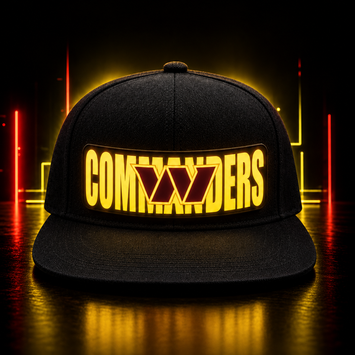 Fußball-Fan-Snapback-Kappe Mit Hellblauer LED-Beleuchtung - FotoSocken