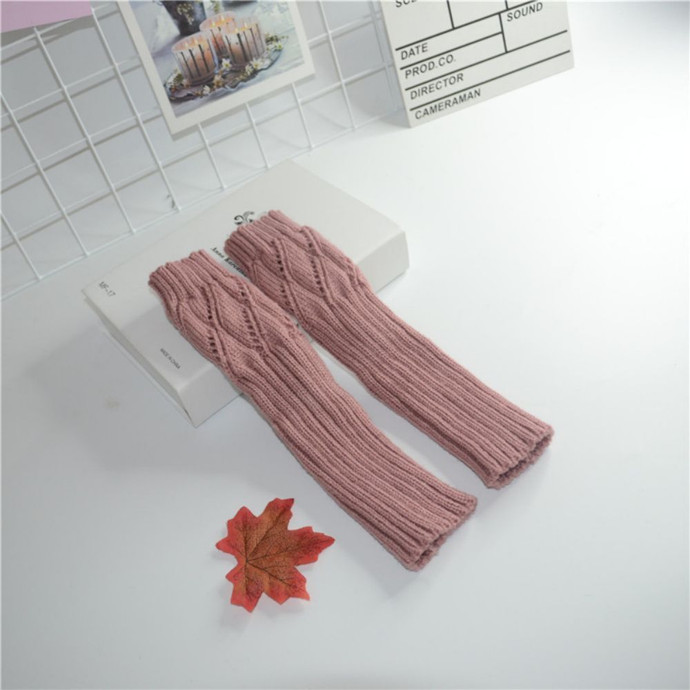 Halbfinger-handschuhe Für Damen Im Winter, Warm, Halblang -