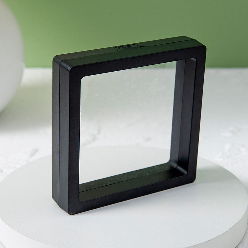 Transparente Pe-folien-displaybox, Hänge-geschenkbox, Folienaufbewahrungsbox, 9 X 9 X 2 Cm, Schwarz - FotoSocken