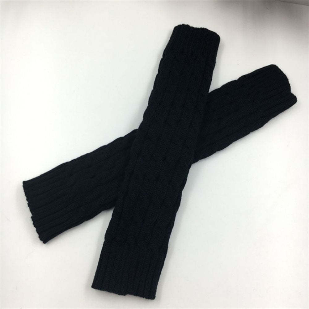 Wintersocken Damen Gestrickte Warme Socken Wollbeinsätze Überkniestrümpfe -