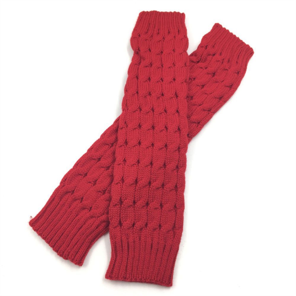 Wintersocken Damen Gestrickte Warme Socken Wollbeinsätze Überkniestrümpfe - 