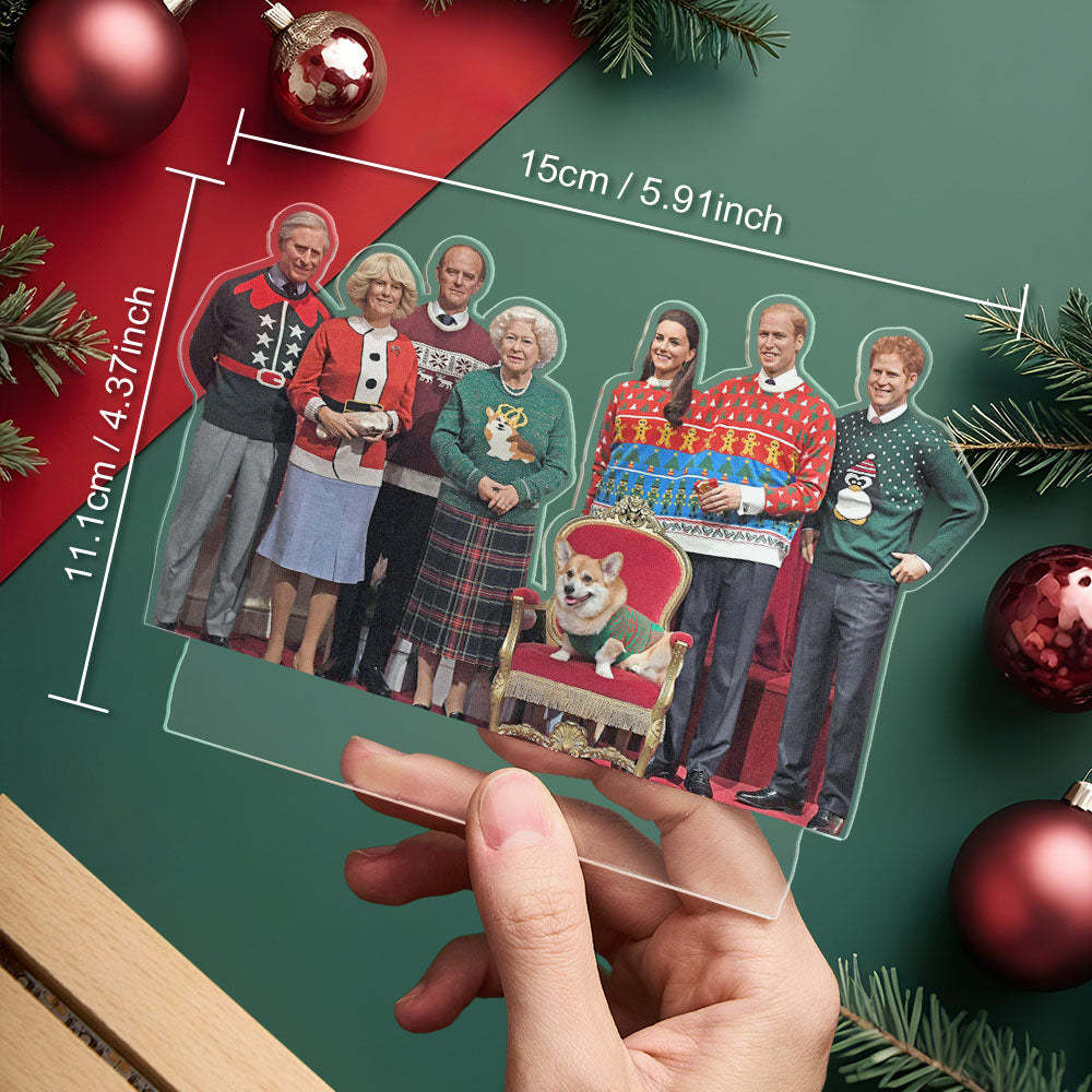 Personalisiertes Weihnachtsgeschenk In Fotoform Mit 3d-led-licht Für Familienmitglieder - FotoSocken