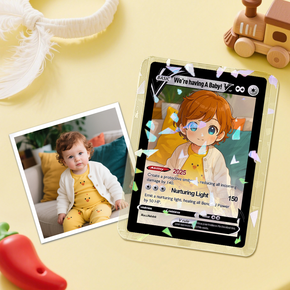 Benutzerdefinierte Süße Baby Charakter Karte Personalisierte Karte Geschenk Für Kinder Benutzerdefinierte Geschenke - FotoSocken