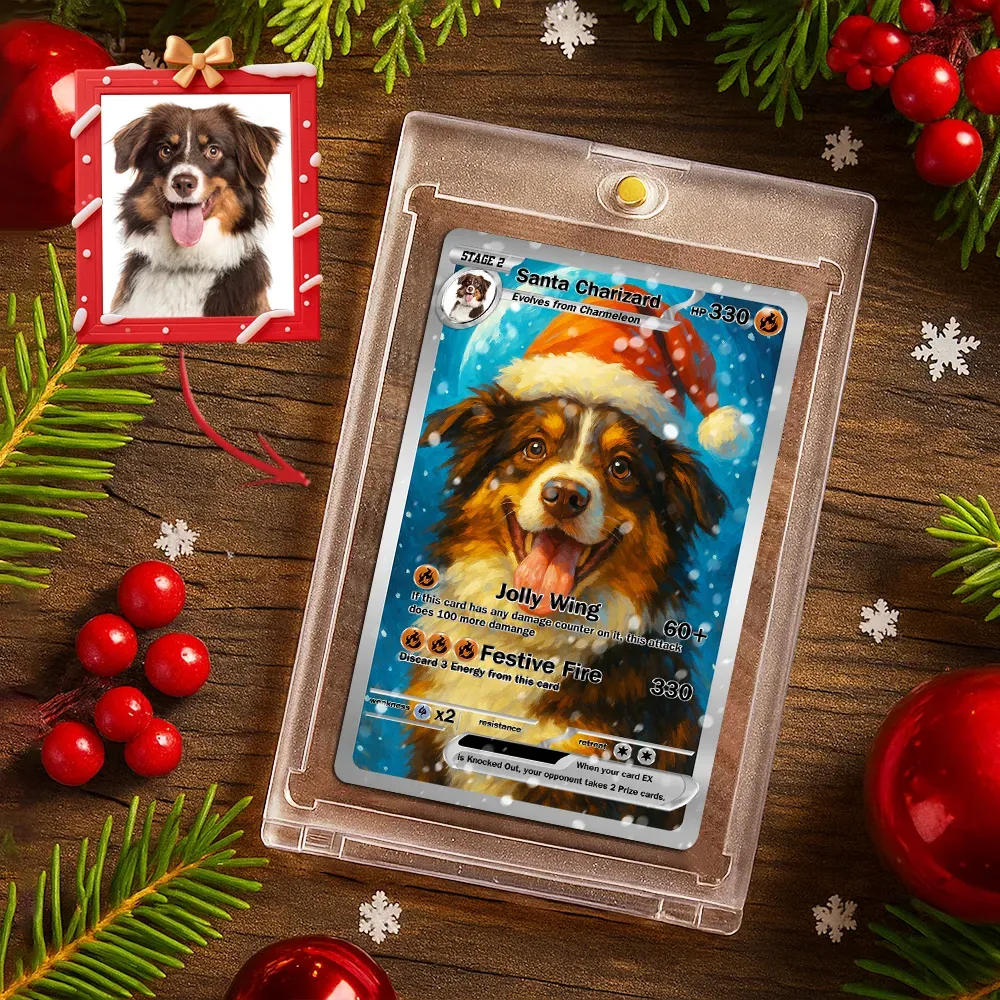 Weihnachtsgeschenke Benutzerdefinierte Anime-sammelkarte Personalisierte Sammelkarte Mit Ihrem Foto Und Namen | Einzigartiges Geschenk Für Fans Und Paare - FotoSocken