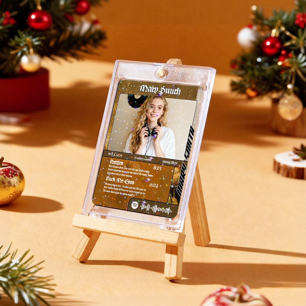 Personalisierte Foto-sammelkarte, Individuelle Musikkarte Mit Rotem Audio-trackcode, Valentinstags- Und Weihnachtskarte, Fotogeschenk Mit Optionalen Filmstilen - FotoSocken