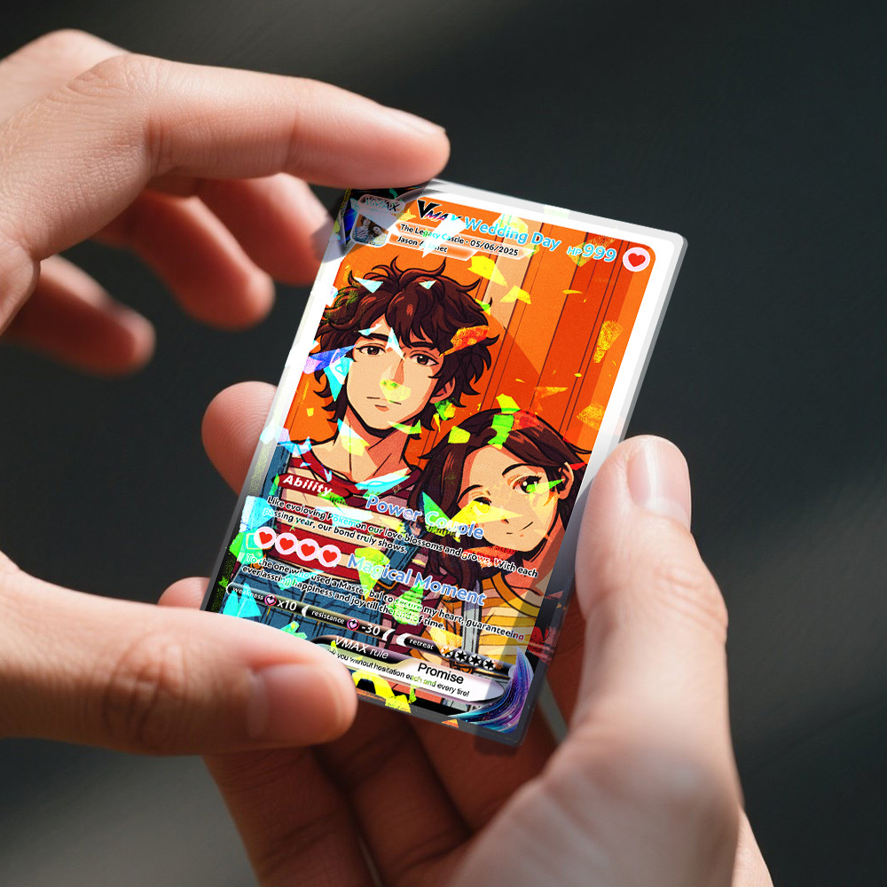 Personalisierte Anime-pärchenkarte – Romantisches Valentinstagsgeschenk Für Paare – Einzigartiges Sammlerstück - FotoSocken