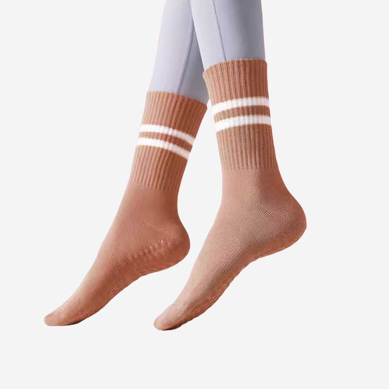 Rutschfeste Damen-Yoga-Pilates-Socken In Der Mitte Der Wade Für Hai-Leggings - FotoSocken