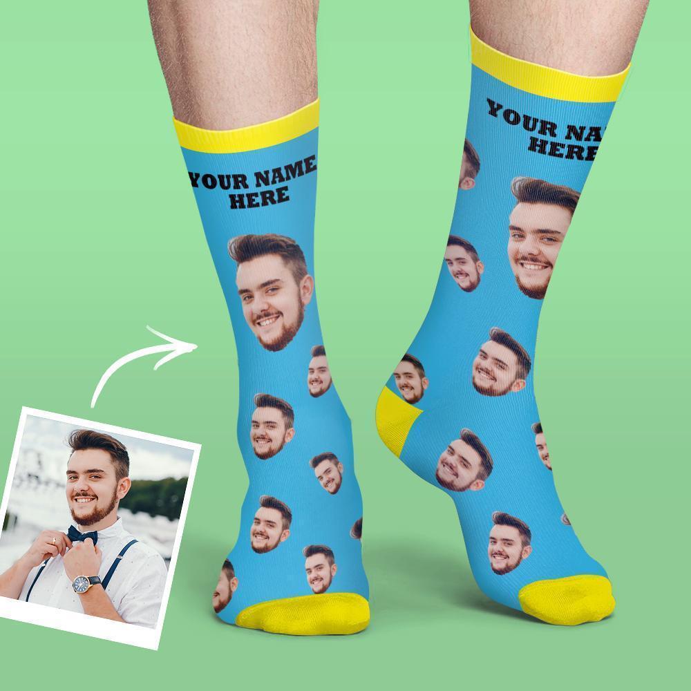 Personalisierte Socken Benutzerdefinierte Fotosocken Hund Foto Socken mit Ihrem Text