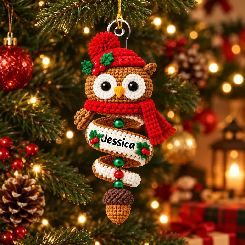 Individuelles Familienornament, Weihnachtsgeschenk Für Familienmitglieder • Merry Little Miracle – Personalisiertes Acrylornament - FotoSocken