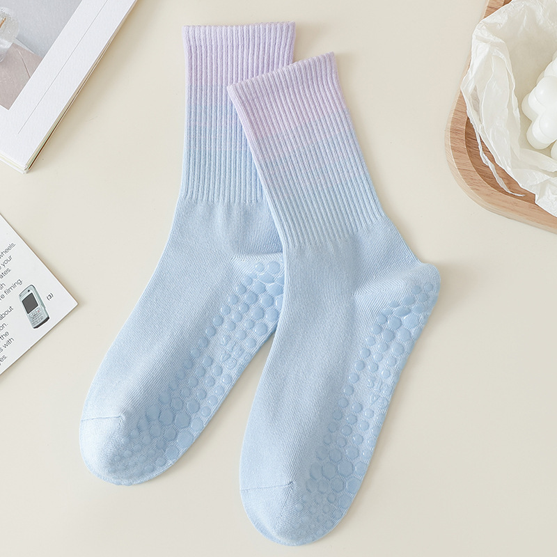 Professionelle Grip-Socken Für Damen, Mittlere Waden-Yoga-Grip-Socken, Rutschfeste Pilates-Grip-Socken, Schweißableitende Indoor-Fitness-Bodensocken - FotoSocken