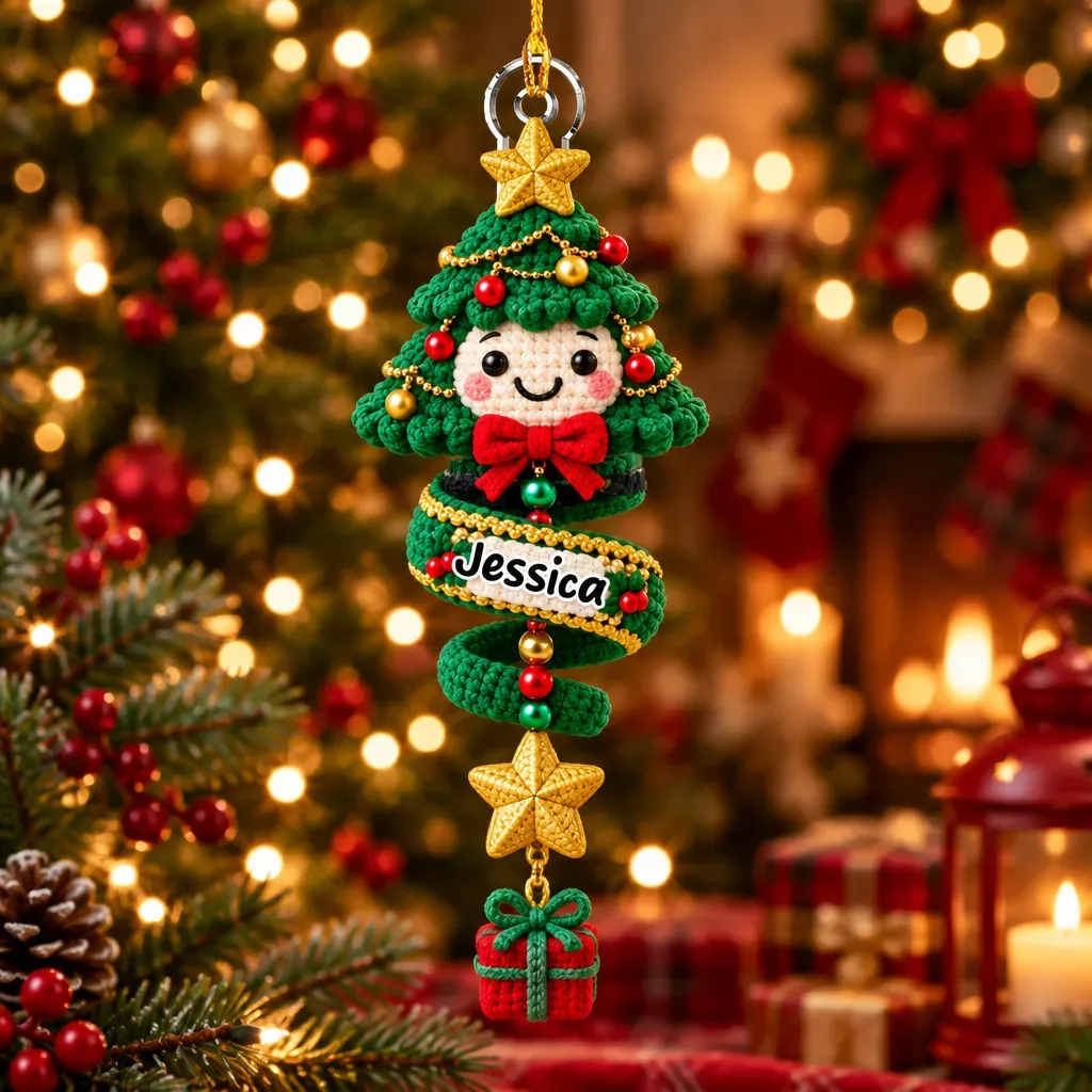 Individuelles Familienornament, Weihnachtsgeschenk Für Familienmitglieder • Merry Little Miracle – Personalisiertes Acrylornament - FotoSocken