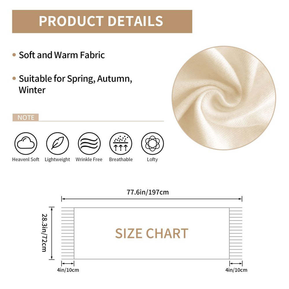 Benutzerdefinierte Lustiger Schal Personalisiertes Gesicht Unisex Weich Warm Fransen Schal Schal Geschenk Für Den Winter - 
