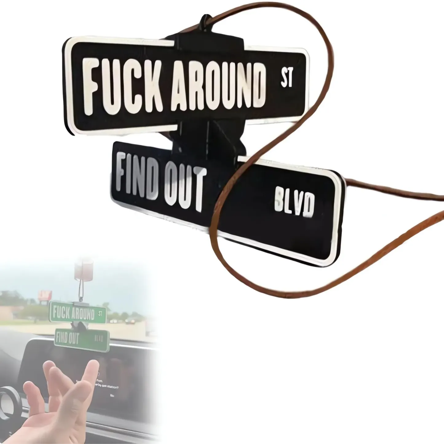 Fuck Around And Find Out Straßenschild-aufhänger, 3d-gedruckt, Lustige Straßen-warnschild-dekoration - FotoSocken