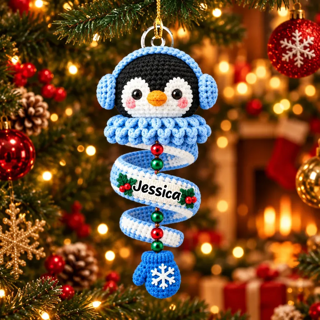 Individuelles Familienornament, Weihnachtsgeschenk Für Familienmitglieder • Merry Little Miracle – Personalisiertes Acrylornament - FotoSocken