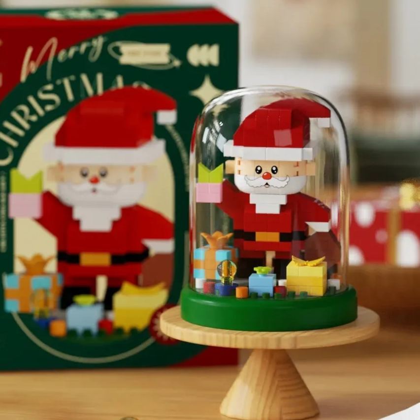 Weihnachts-mini-bauset: Kuppeldekoration – Weihnachtsmann & Baum Zum Selberbauen