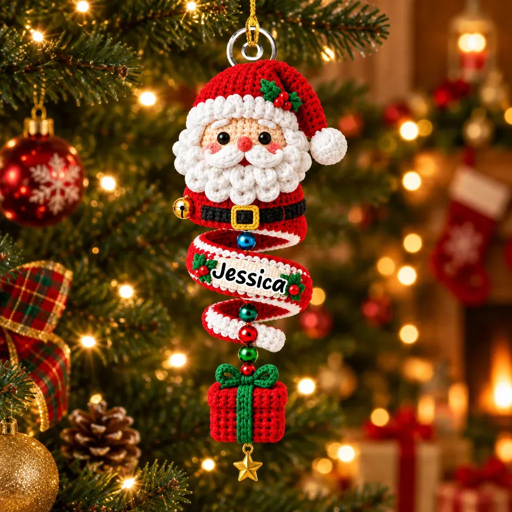 Individuelles Familienornament, Weihnachtsgeschenk Für Familienmitglieder • Merry Little Miracle – Personalisiertes Acrylornament - FotoSocken