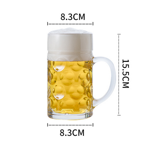 Bierkrug, Kunststoff-bierkrüge Mit Griffen, 8 Oz Bierkrug Aus Glas Mit Noppen, Mini-oktoberfest-bierkrug, Wiederverwendbar, Spülmaschinenfest