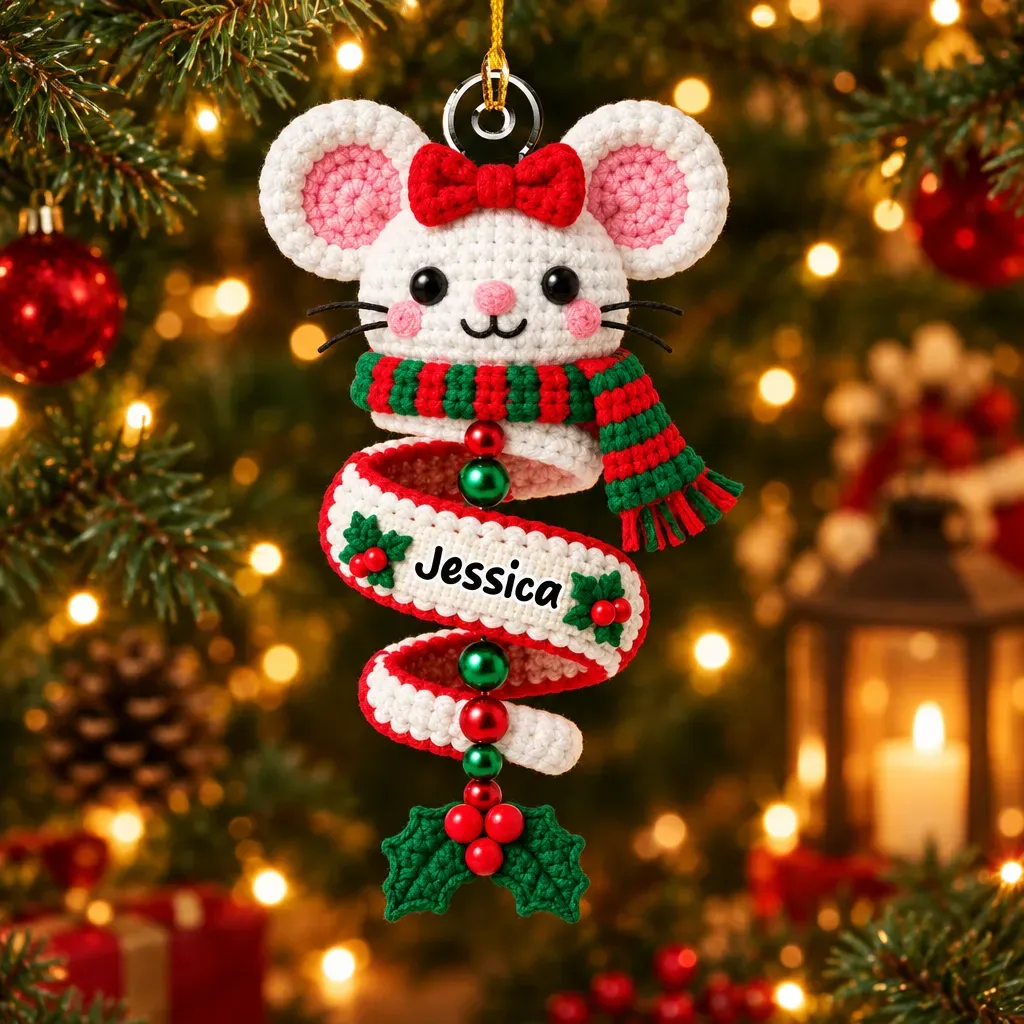 Individuelles Familienornament, Weihnachtsgeschenk Für Familienmitglieder • Merry Little Miracle – Personalisiertes Acrylornament - FotoSocken