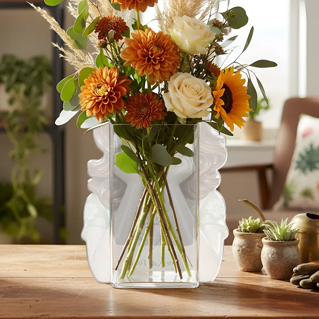 Danke, Dass Du Mir Beim Wachsen Geholfen Hast – Personalisierter Acryl-übertopf Für Mütter - FotoSocken