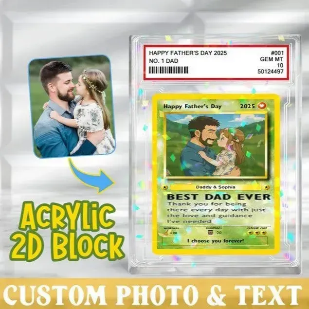 Personalisierte Anime-foto-vatertagskarte, Vatertagsgeschenk Für Opa, Geschenk Für Neuen Opa, Papa-geldbörsenkarte, Superhelden-papa-geschenke, Game-papa-karte