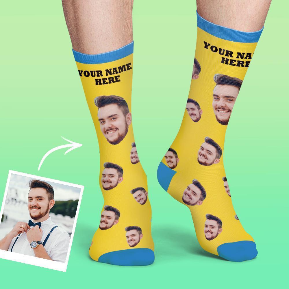 Personalisierte Socken Benutzerdefinierte Fotosocken Hund Foto Socken mit Ihrem Text