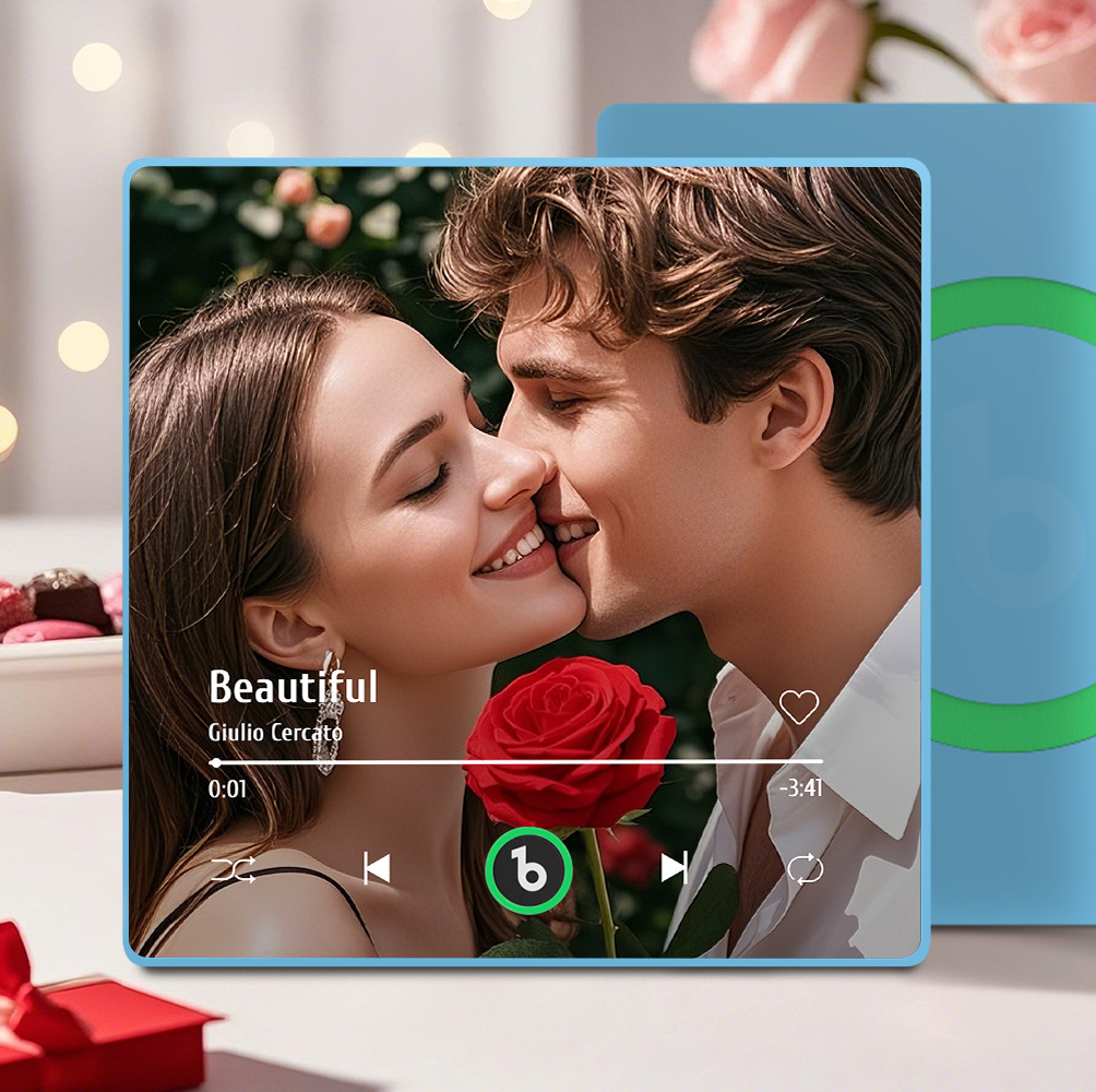 Aangepaste Muziek Koelkastmagneet Kleurrijk Frame Album Koelkastmagneet Muziek Muur Fotosticker Muziekbeweging Die Kan Worden Gespeeld Cadeau Voor Een Stel