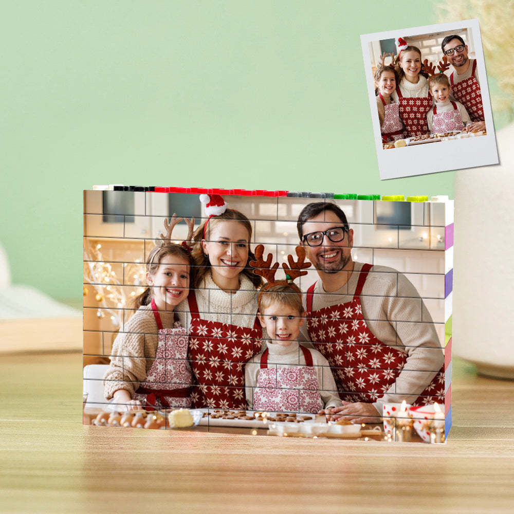 Gepersonaliseerde Bouwsteen Custom Photo Block Colors Brick Puzzles Gifts - SokkenFoto