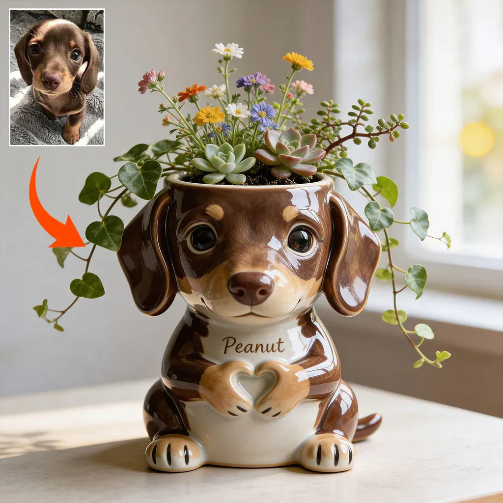 Personaliseer Met Elke Gewenste Foto - Love My Pet - Gepersonaliseerde Acrylpot Met Hond - SokkenFoto
