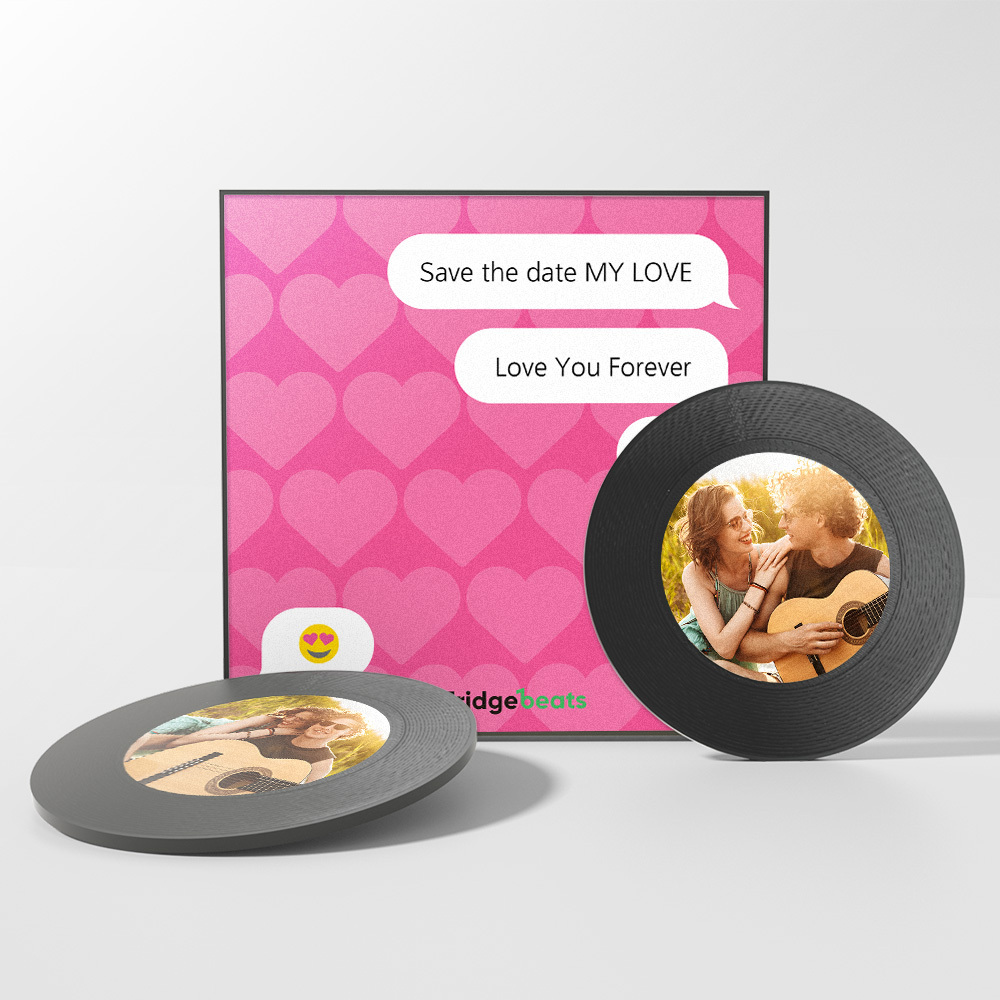 Aangepaste Muziek- En Fotokoelkastmagneet Kan 1-6 Vinyls En Liedjes Aanpassen - SokkenFoto