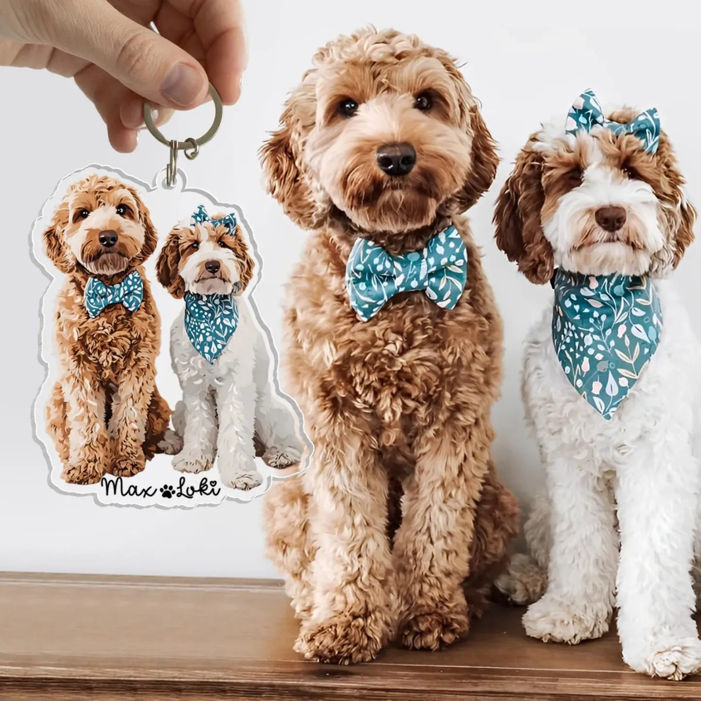 Gepersonaliseerde Sleutelhanger Met Portret Van Een Huisdier, Sleutelhanger Met Portret Als Aandenken Aan Een Huisdier, Sleutelhanger Met Foto Als Huisdiercadeau, Sleutelhanger Met Hond En Kat Als Aandenken Aan Een Huisdierliefhebber