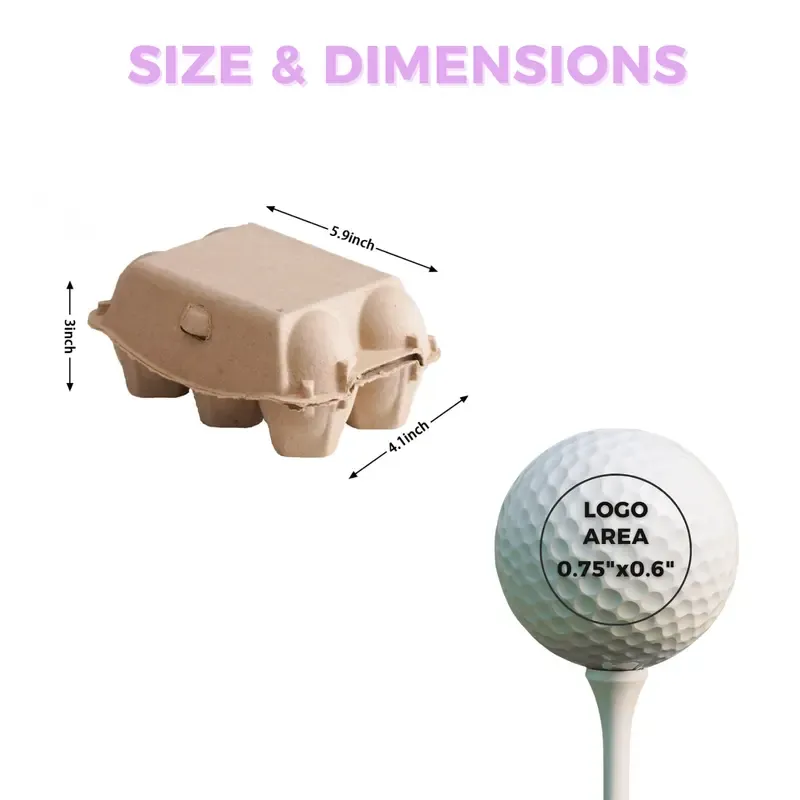 Paascadeauset Met Golfballen - 6 Golfballen In Een Eierdoos | Grappig Paascadeau Voor Golfers | Perfecte Vulling Voor Het Paasmandje | Uniek Golfcadeau Voor Mannen En Vrouwen - SokkenFoto