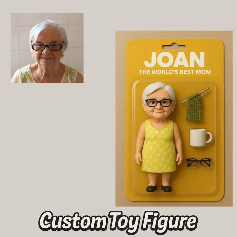 Aangepaste 3d-effect-actiefiguurverpakking, Speelgoeddoosstijl, Kunstgeschenk, Gepersonaliseerde Acryl Sleutelhanger, Cadeau Voor Familie - SokkenFoto