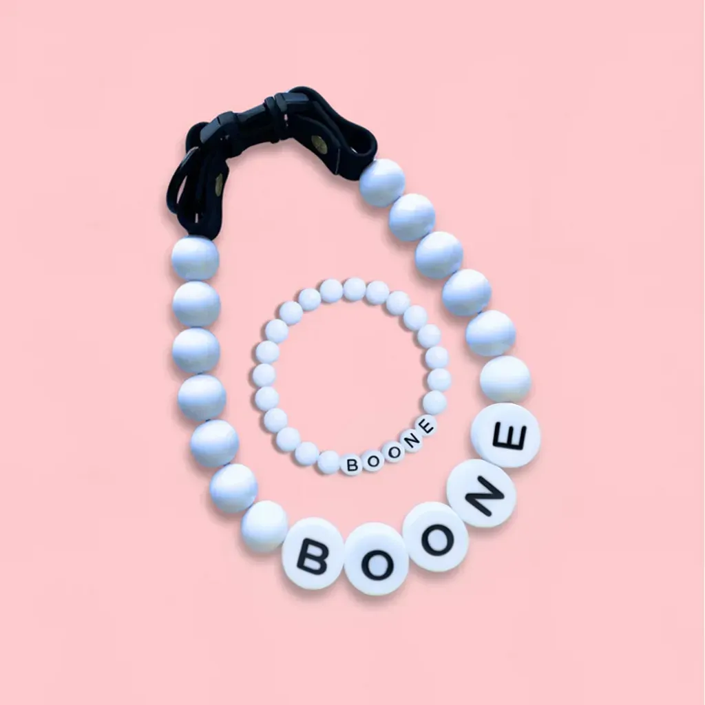 Gepersonaliseerde Huisdiernaamketting Met Gratis Bijpassende Armband